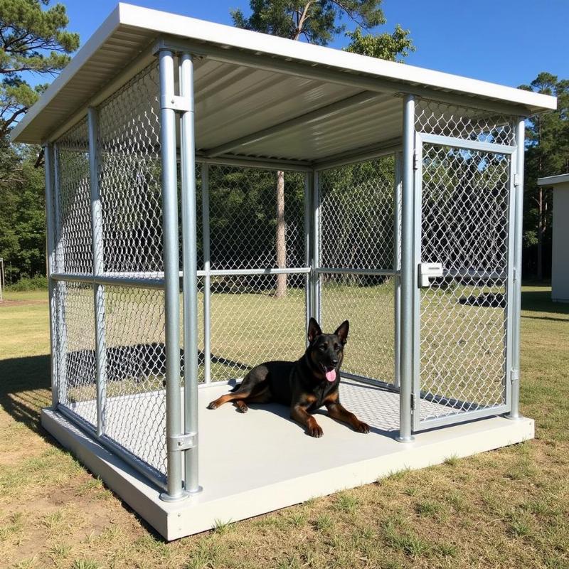 10x20 Dog Kennel with Chain Link Fencing