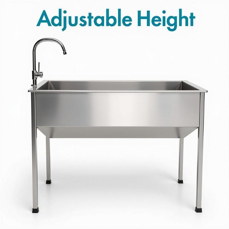 Adjustable Height Dog Grooming Bath