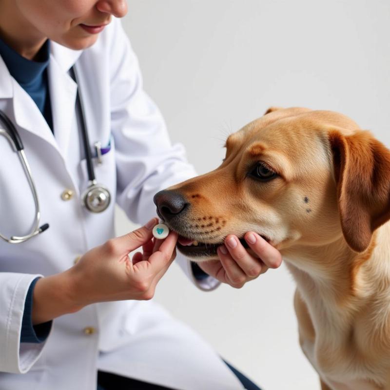 Administering Nexgard directly to a dog