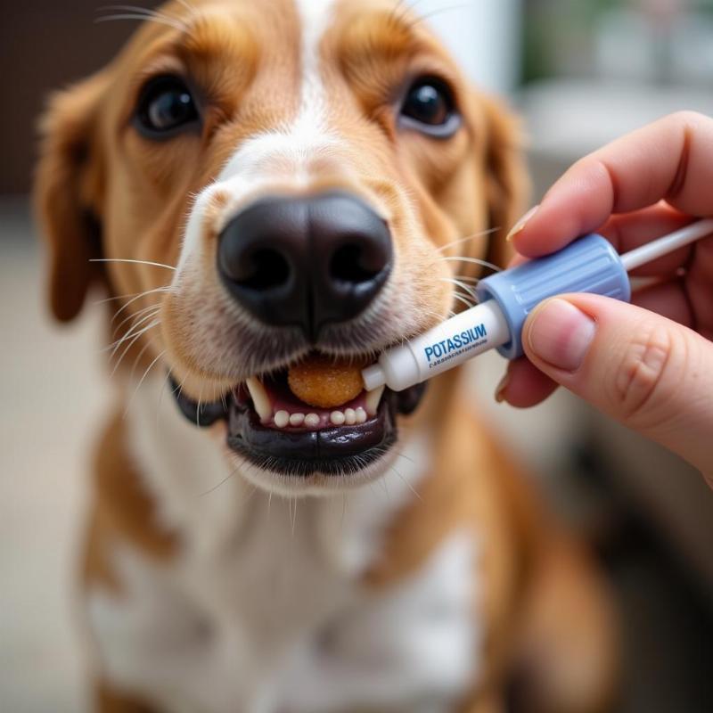 Administering Potassium Bromide to a Dog