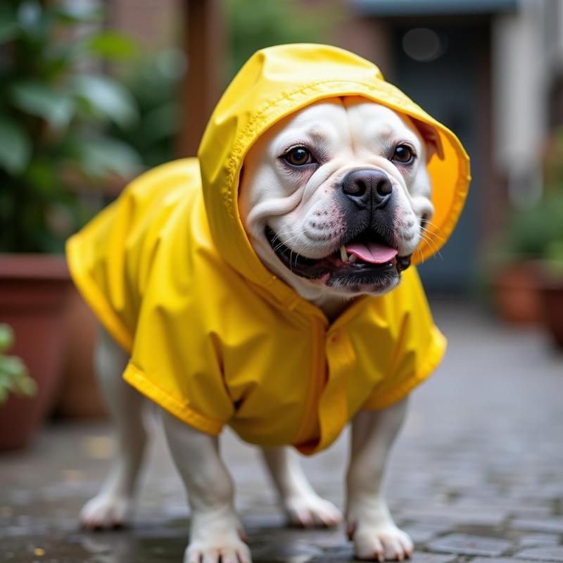 American Bulldog Raincoat