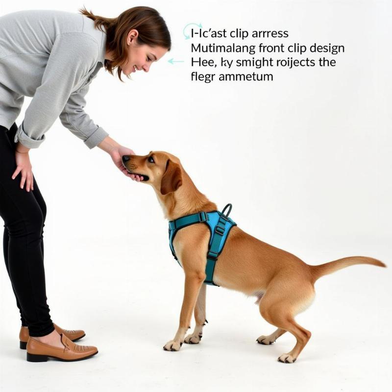 Dog Greeting with Anti-Jump Harness