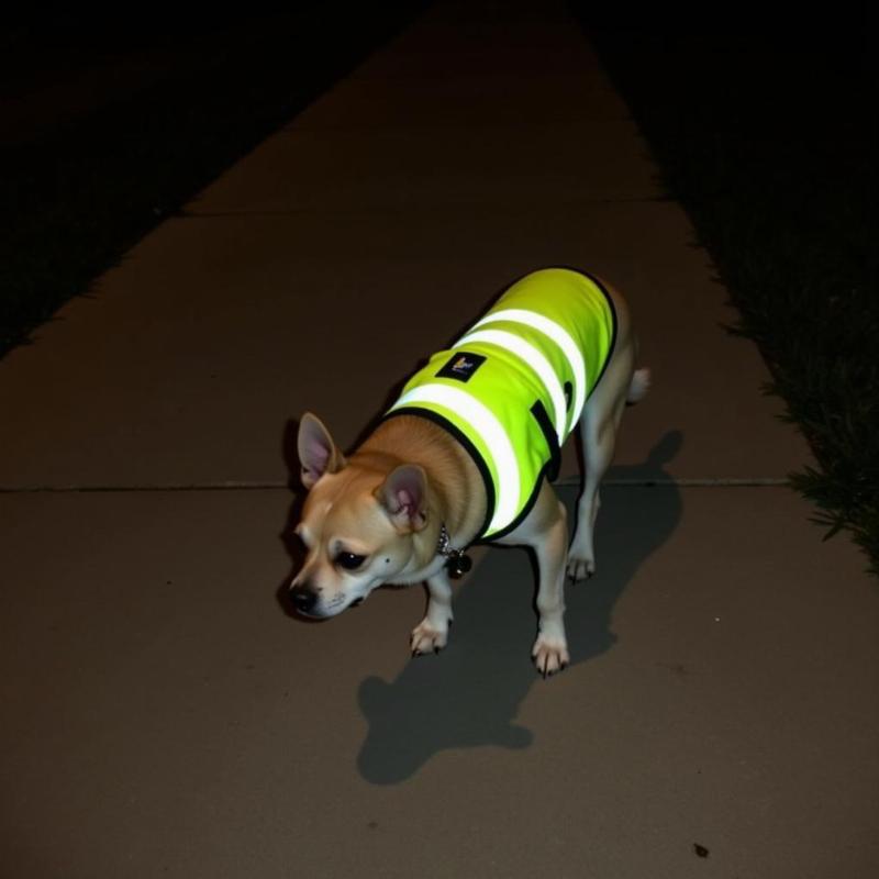 Safety vest for small dog at night