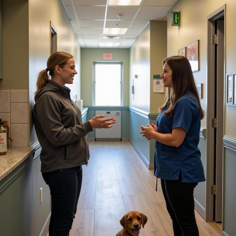 Asking Questions at a Dog Boarding Facility in Elk River