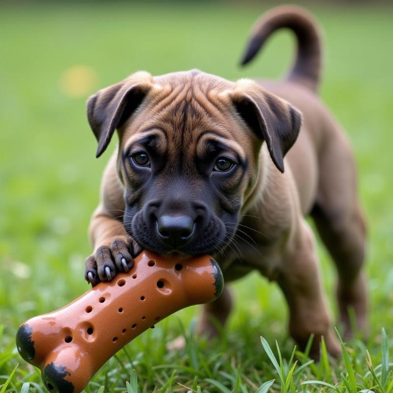 Bandog Puppy Playing