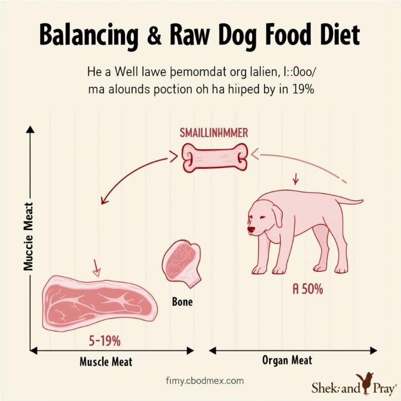 Balanced raw dog food chart