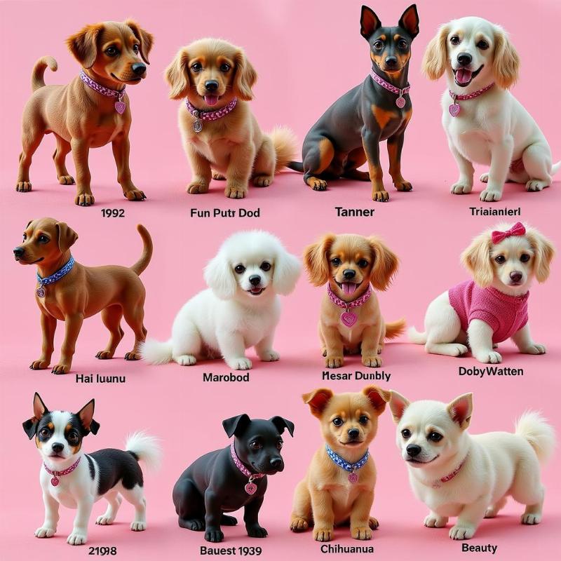 Evolution of Barbie's dogs from Beauty to Tanner