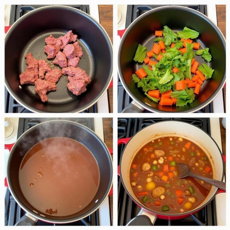 Cooking the Beef Stew for Dogs