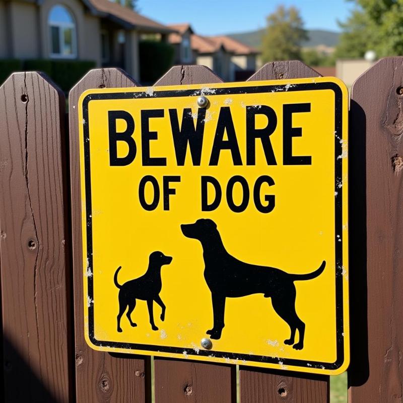 Beware of Dog Sign in California: Understanding Legal Implications