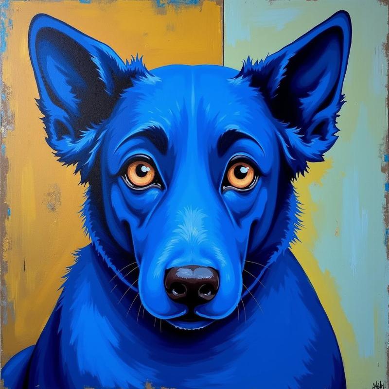 Blue Dog original painting by George Rodrigue