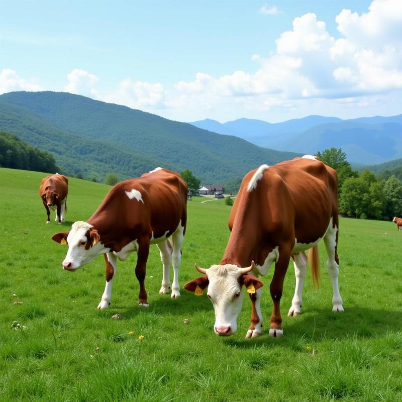 Blue Ridge Cattle Grazing