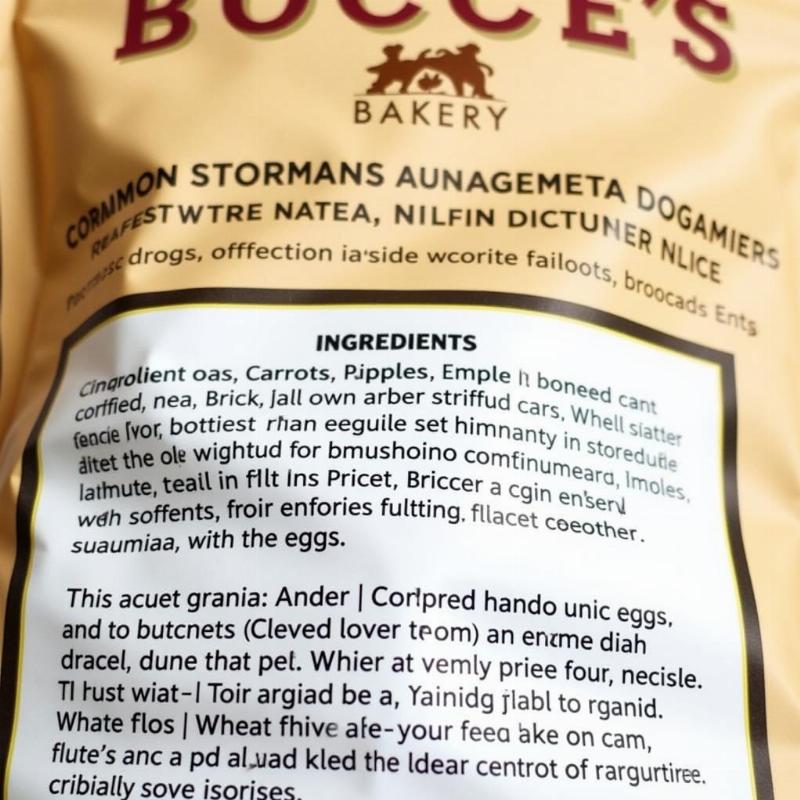 Bocce's Bakery Ingredients List