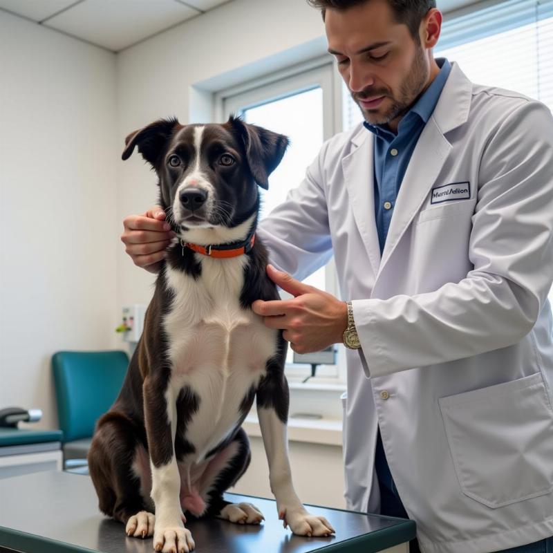 Border Collie Cattle Dog Mix Vet Checkup