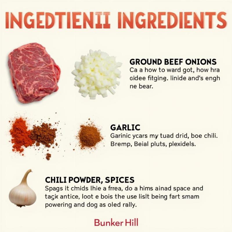 Bunker Hill Hot Dog Chili Ingredients