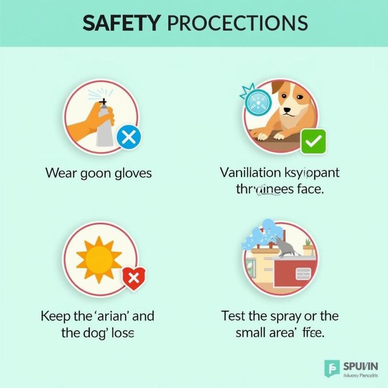 Safety precautions for using anti-slip spray around dogs