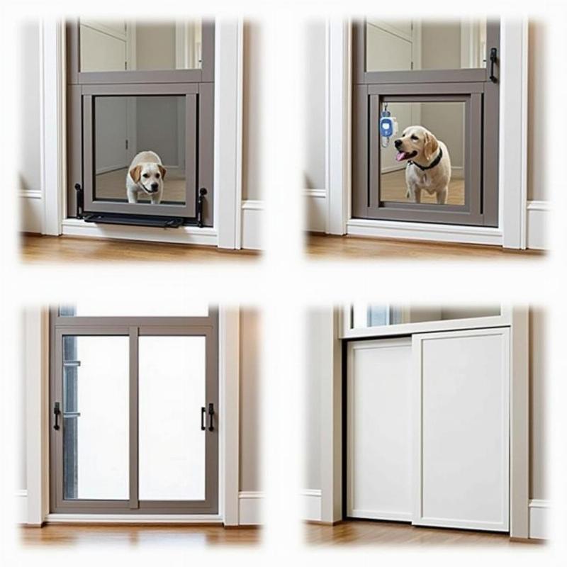 Different types of dog doors for sliding screen doors