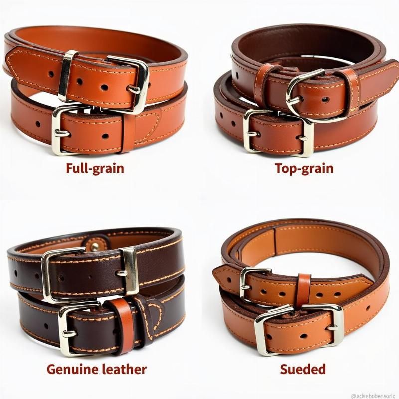 Types of leather commonly used for small dog collars