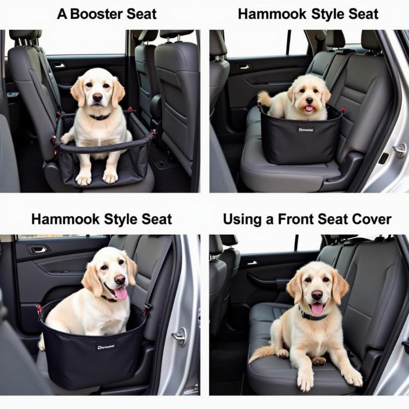 Different types of car seats for large dogs