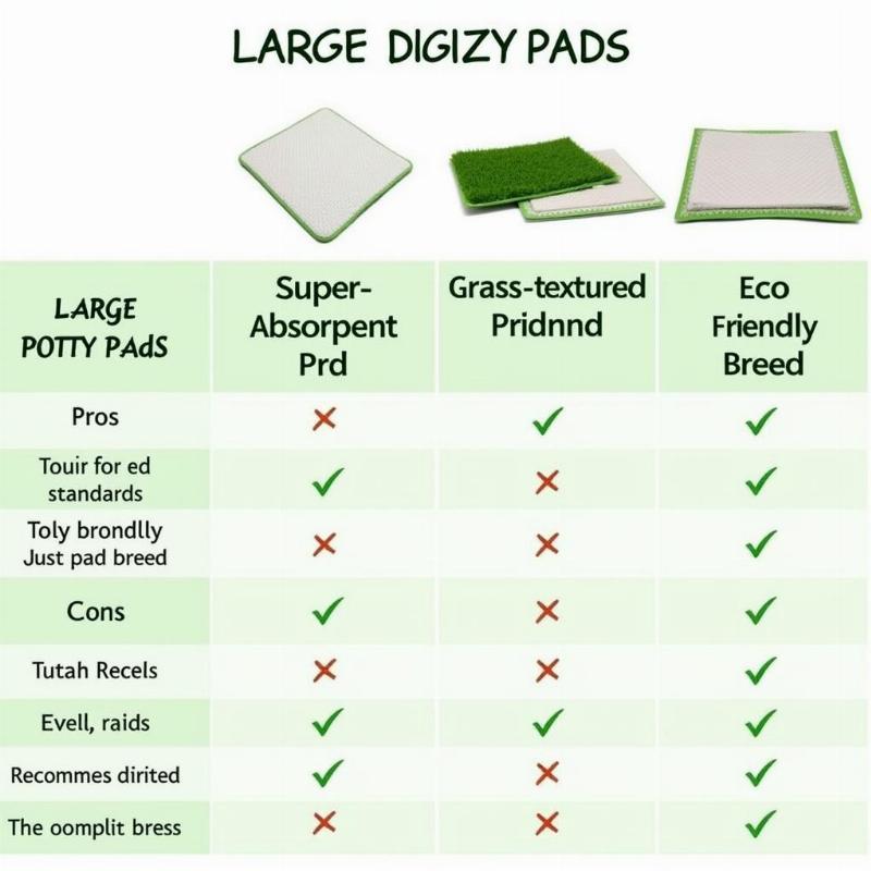 Different Types of Large Dog Potty Pads