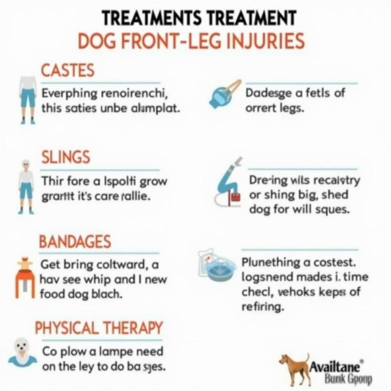 Alternative treatment options for a dog's front leg injuries