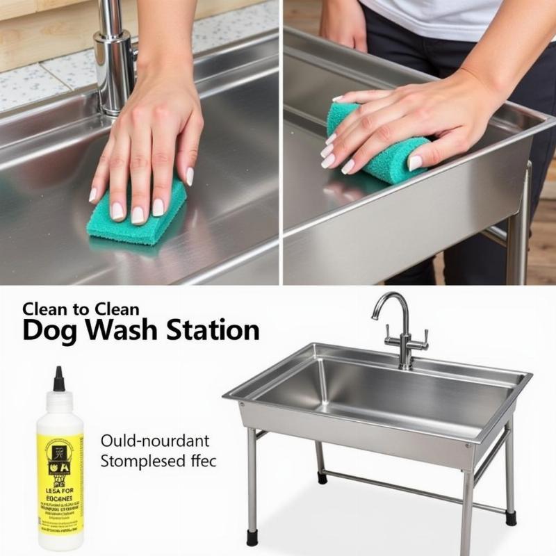 Cleaning a Stainless Steel Dog Wash Station