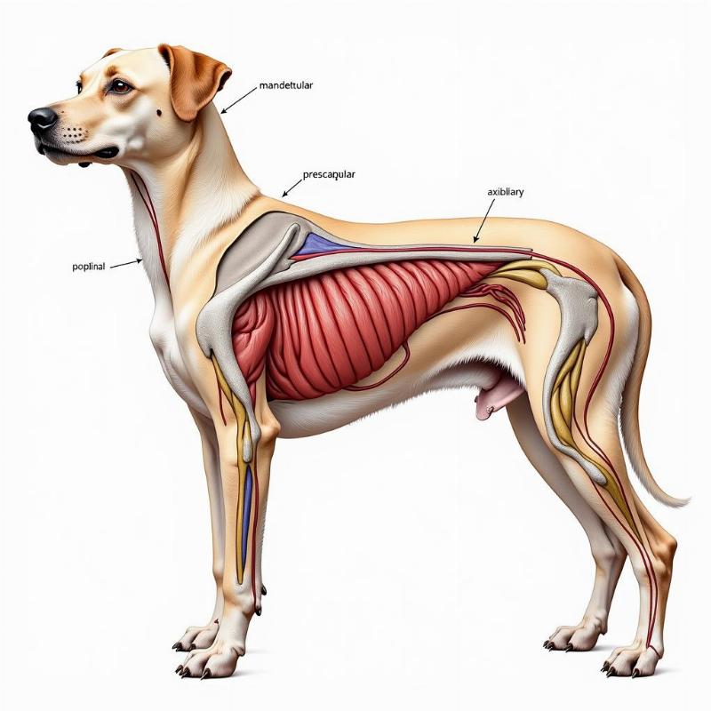 Diagram of Canine Lymphatic System