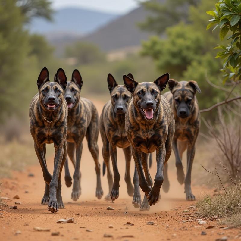 Cape Hunting Dog Pack in Natural Habitat