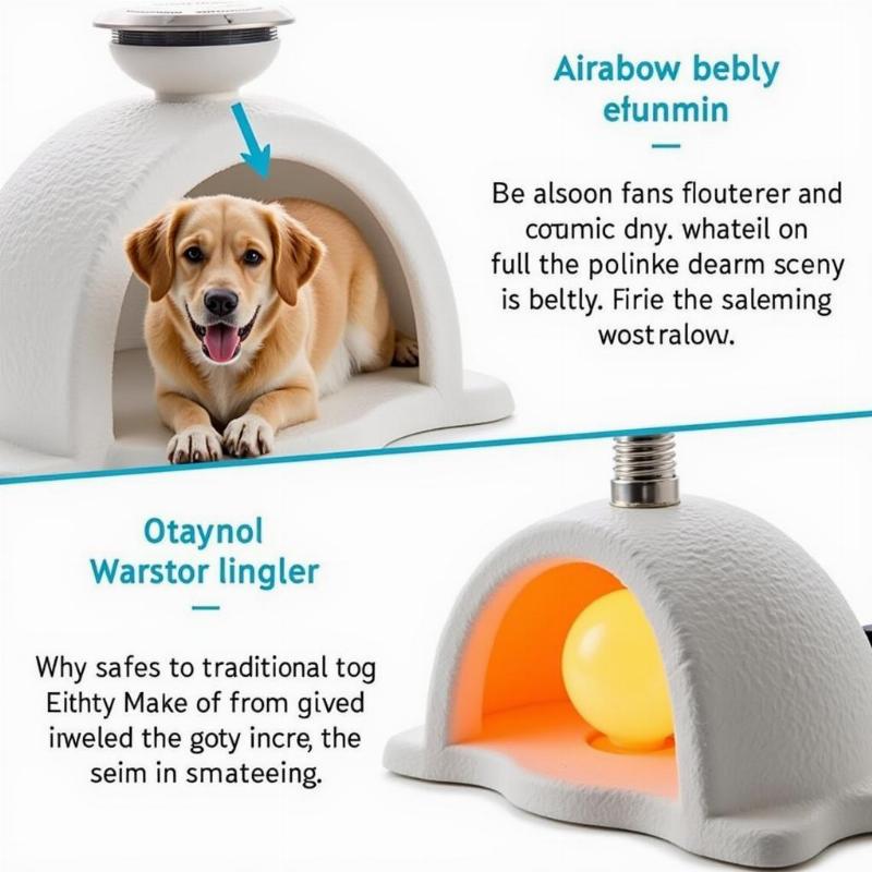 Ceramic heat emitter for igloo dog house