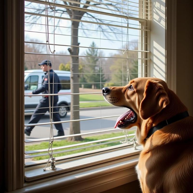 Blocking a dog's view from the window