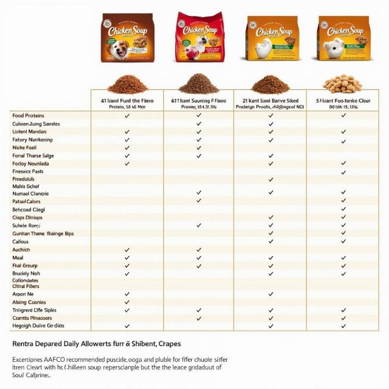 Chicken Soup for the Soul Dog Food Nutritional Chart