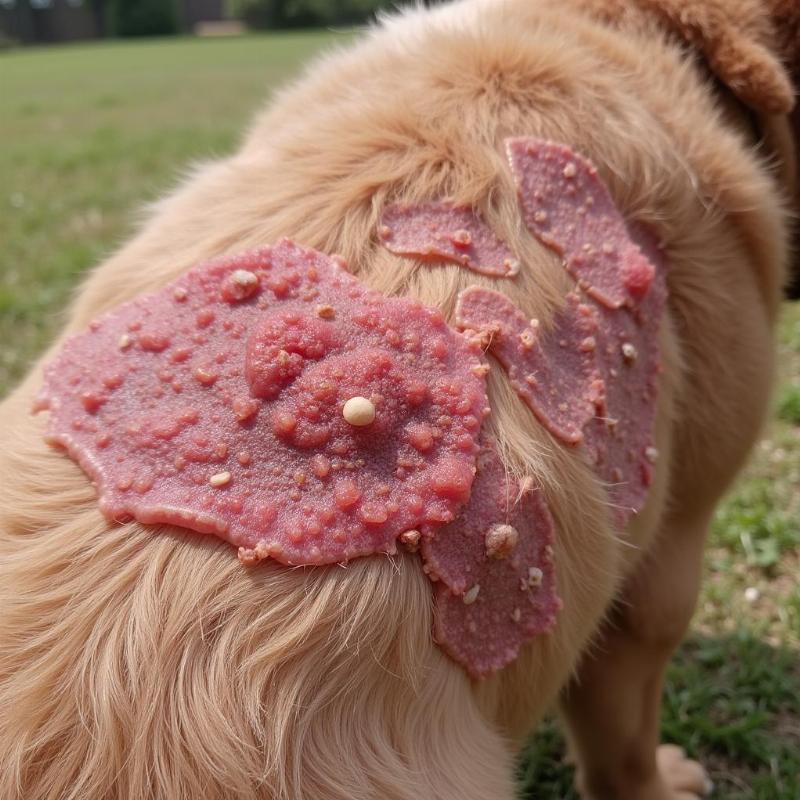 Dog with Dry Skin