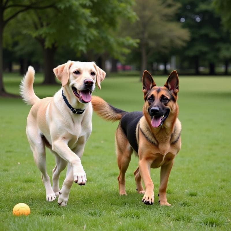 Dogs Playing Together