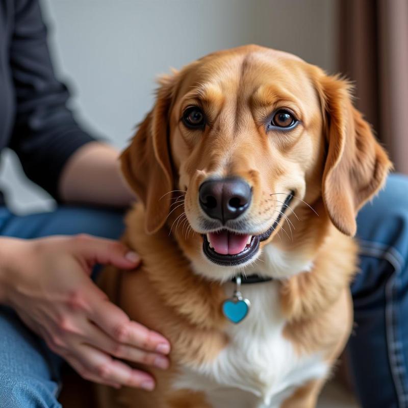 Fully Vaccinated Dog Receiving Affection