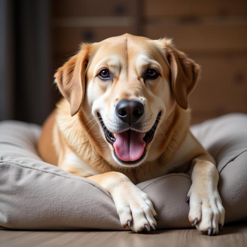 Old Dog Panting at Night