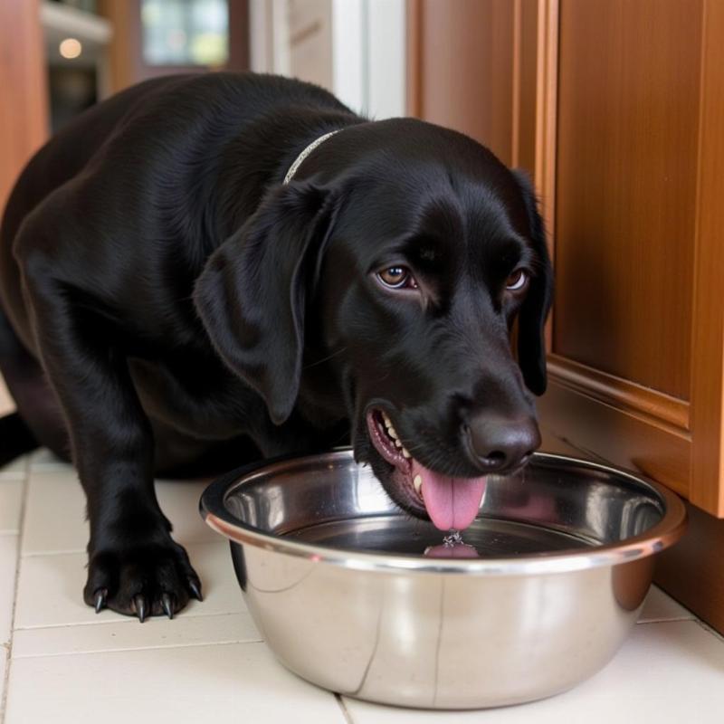 Dog Drinking Filtered Water