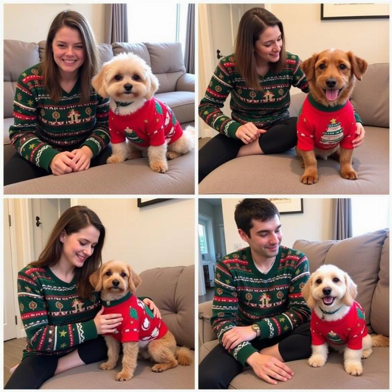 Choosing Christmas sweaters for dogs and owners