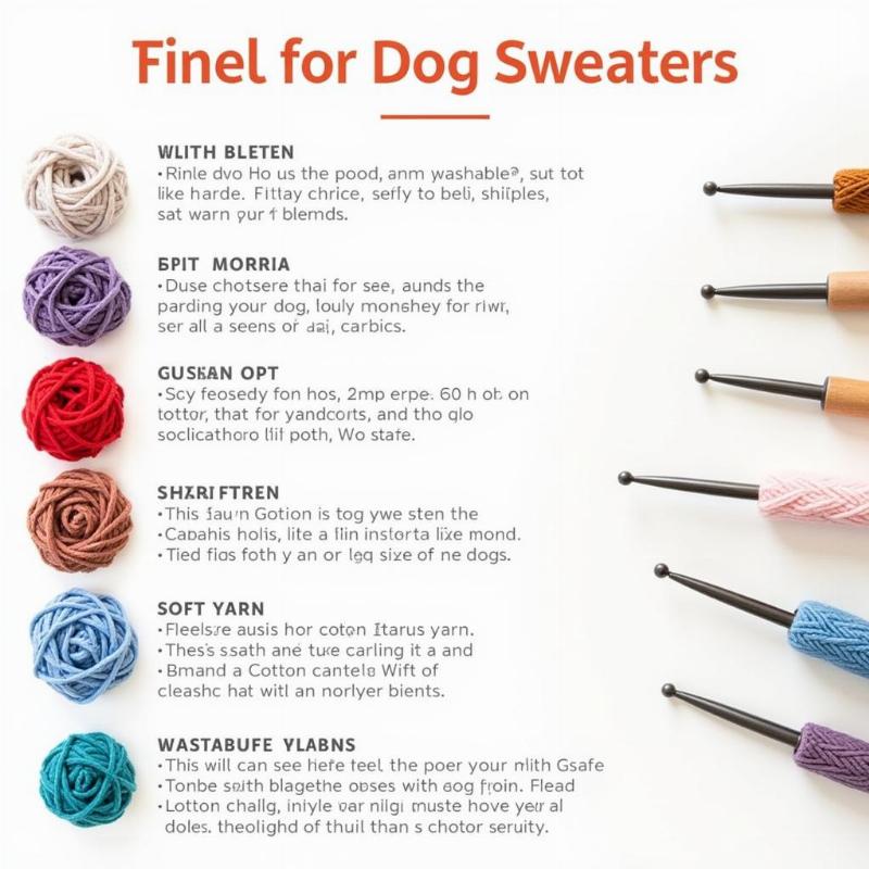 Choosing Yarn and Crochet Hook for Dog Sweater