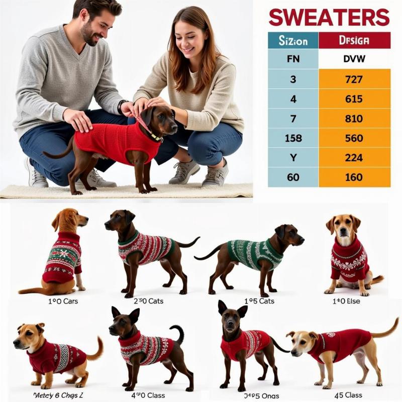 Choosing the right size sweater for humans and dogs