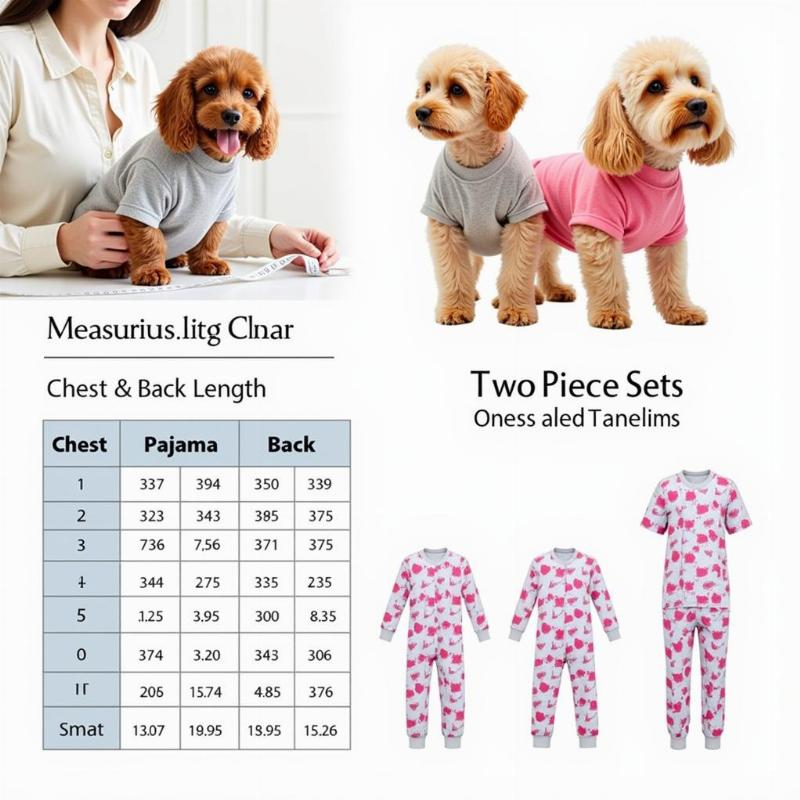 Choosing pajama sizes for mom and dog