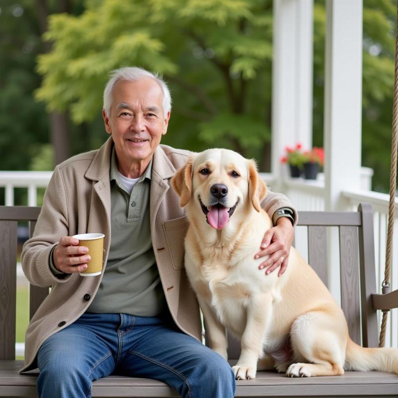 Owner and their beloved dog