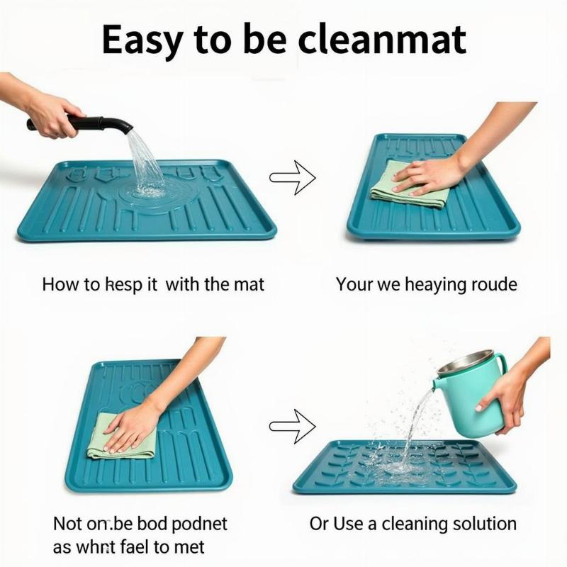 Cleaning a rubber dog kennel mat