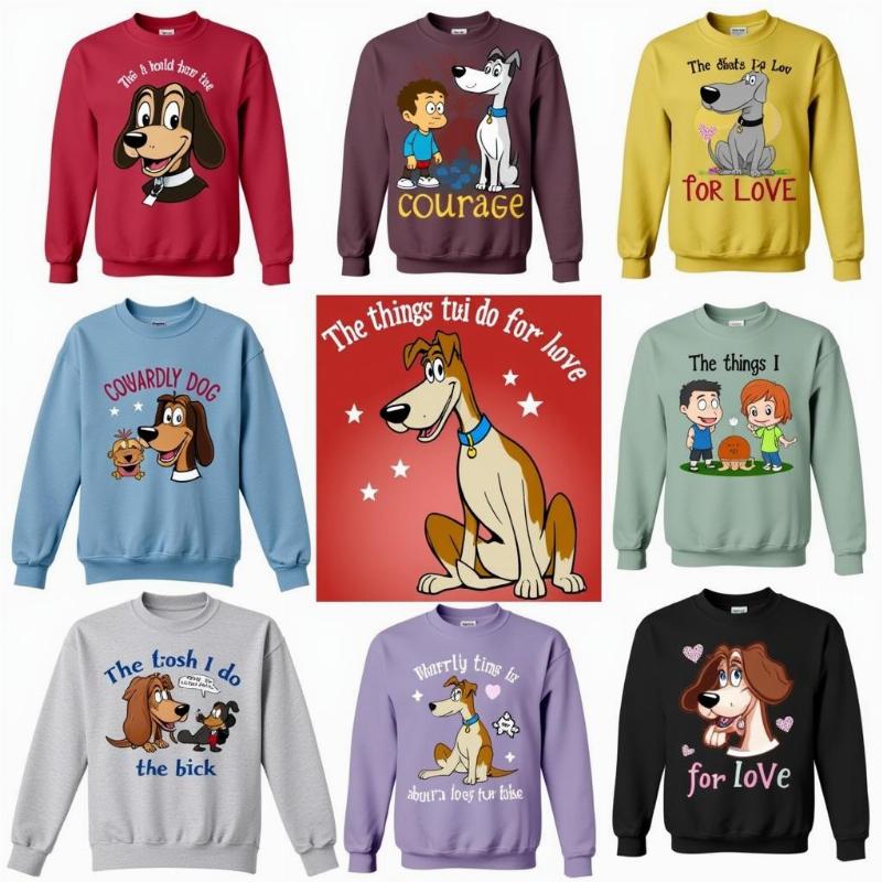 Courage the Cowardly Dog sweatshirt design ideas