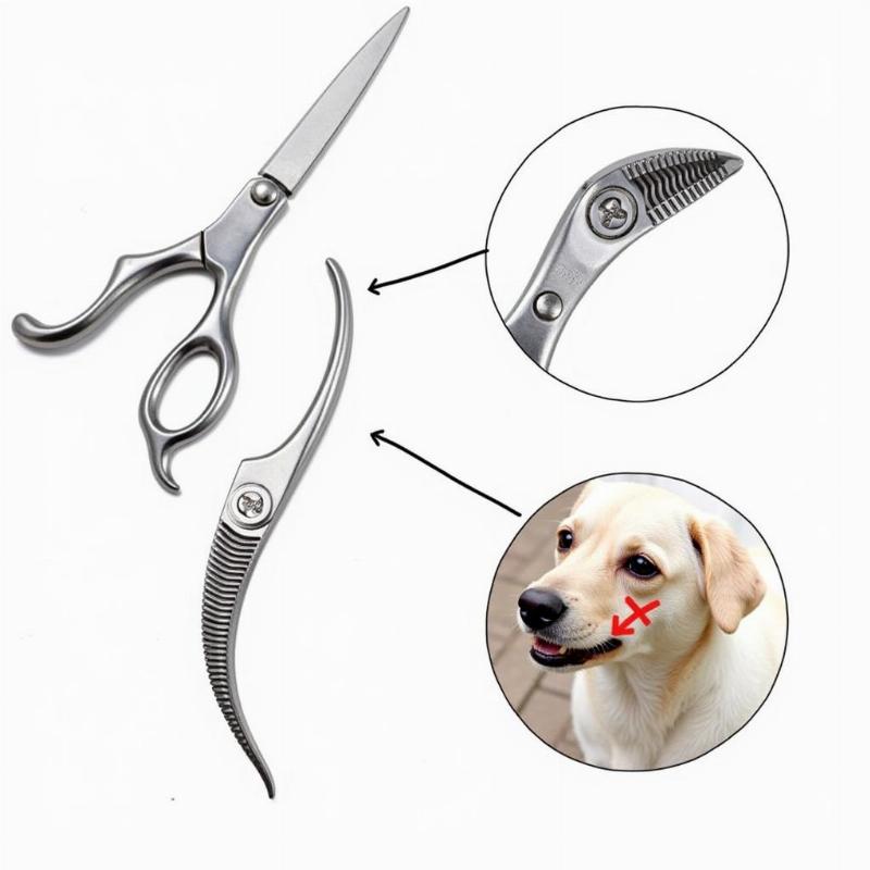 Curved Dog Grooming Shears