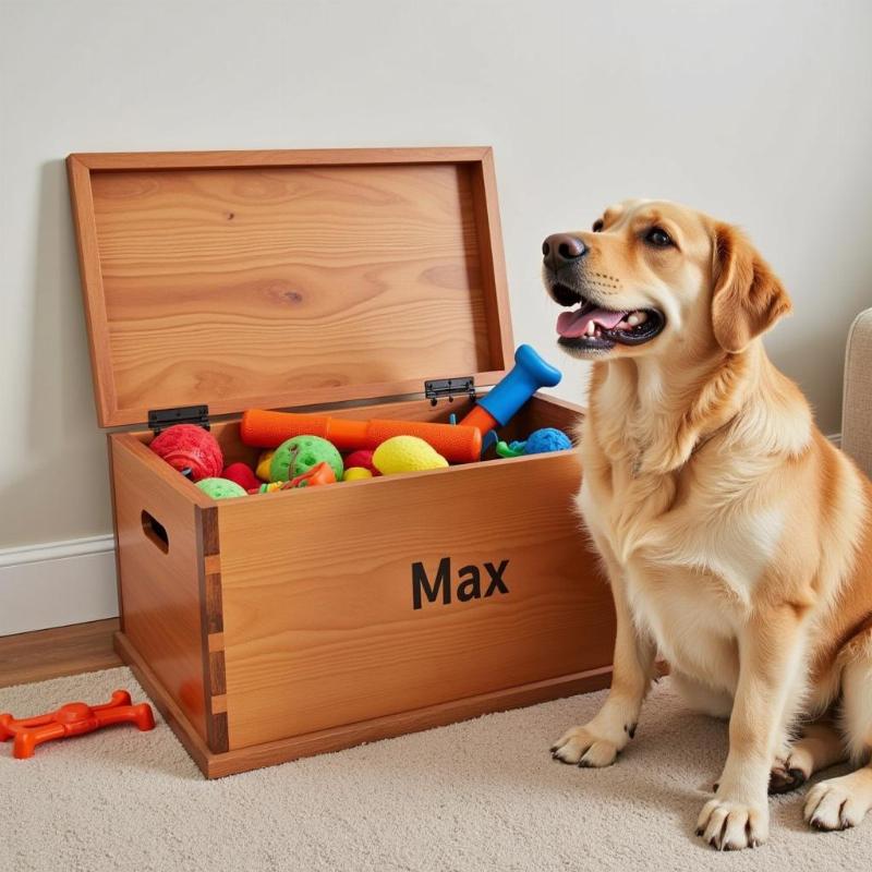 Custom Dog Toy Box Wedding Present