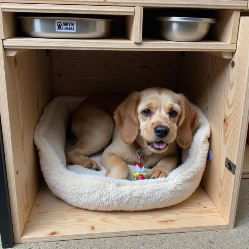 Customizing a dog box for comfort and functionality