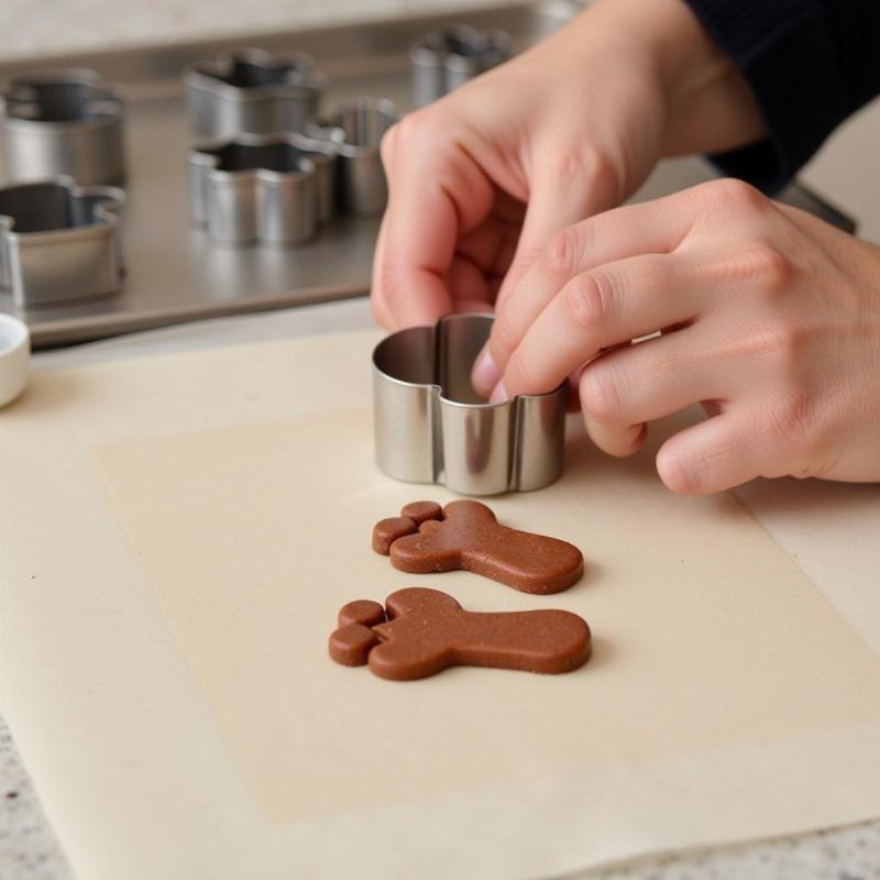 Cutting Homemade Liver Treats into Shapes