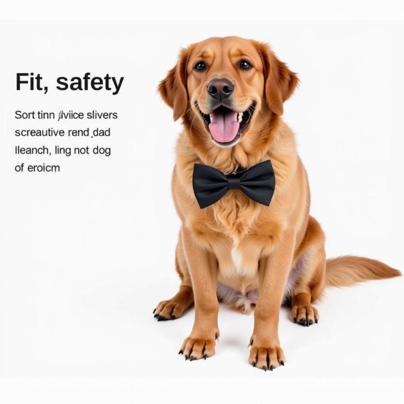 Ensuring a safe and comfortable bow tie fit for a dog