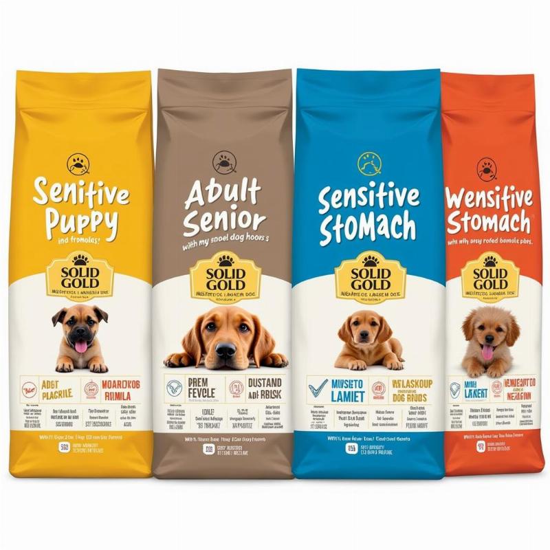 Different Solid Gold Dog Food Formulas