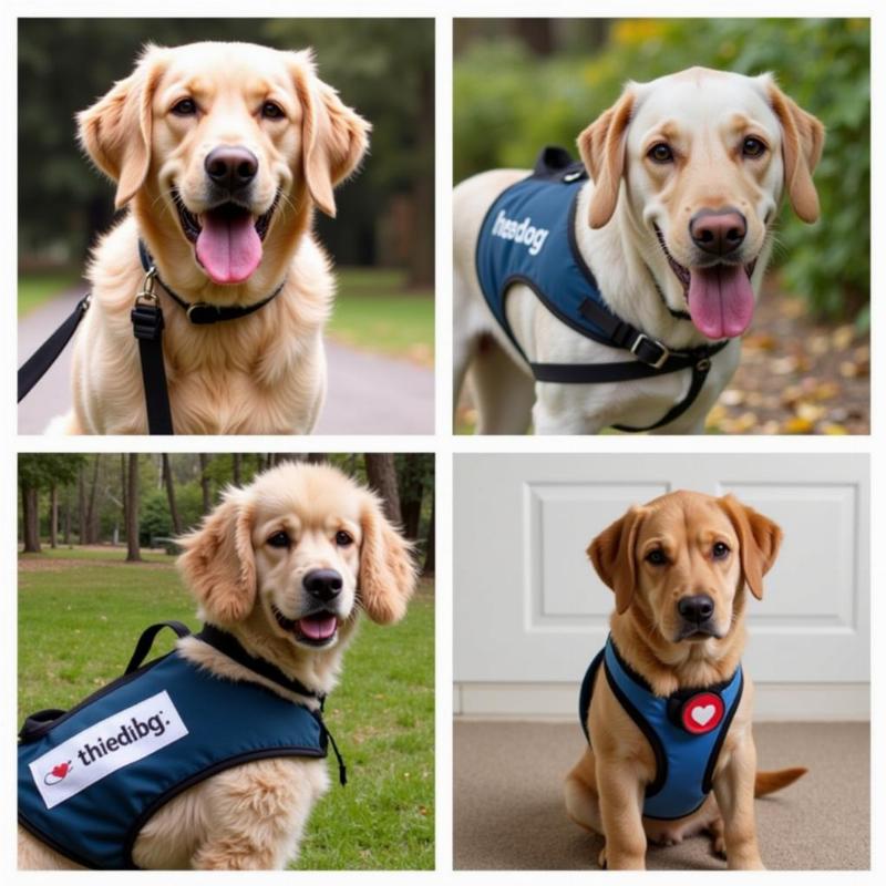 Various therapy dog breeds