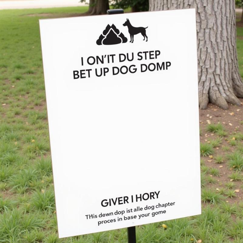 DIY dog poop sign template